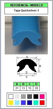 Muestra del perfil Tapa de Protección QS (Grupo P9) 