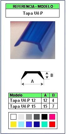 Muestra del perfil Tapa de Protección U4-P (Grupo P9) 