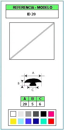 Perfil de Junta y Protección ID20 (Color ESPECIAL) 