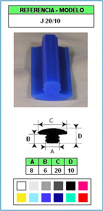 Perfil de Junta y Tapa de Protección J20-10 (Color ESPECIAL) 