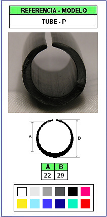 Perfil de Protección TUBE-P (Color ESPECIAL) 