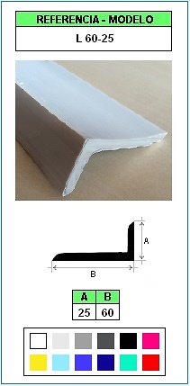 Perfil de Tope y Protección L60-25 (Color Estándar) 