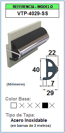 Perfil de protección de contorno VTP-4029SS 