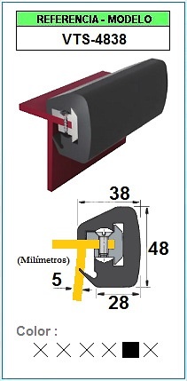 Perfil de protección de contorno VTS-4838 