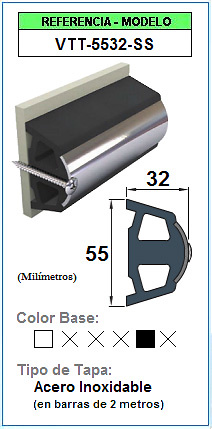 Perfil de protección de contorno VTT-5532SS 