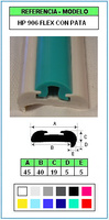 Muestra del perfil HP906 Flex con PATA - Base y Tapa (Grupo P3)