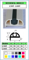 Muestra del perfil L500T y L600T - Base y Tapa (Grupo P3)