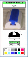 Muestra del perfil NL31 - Base y Tapa (Grupo P2)