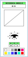 Muestra del perfil Tapa ID-20 (Grupo P9)