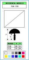 Muestra del perfil Tapa T20 y T35 (Grupo P9)